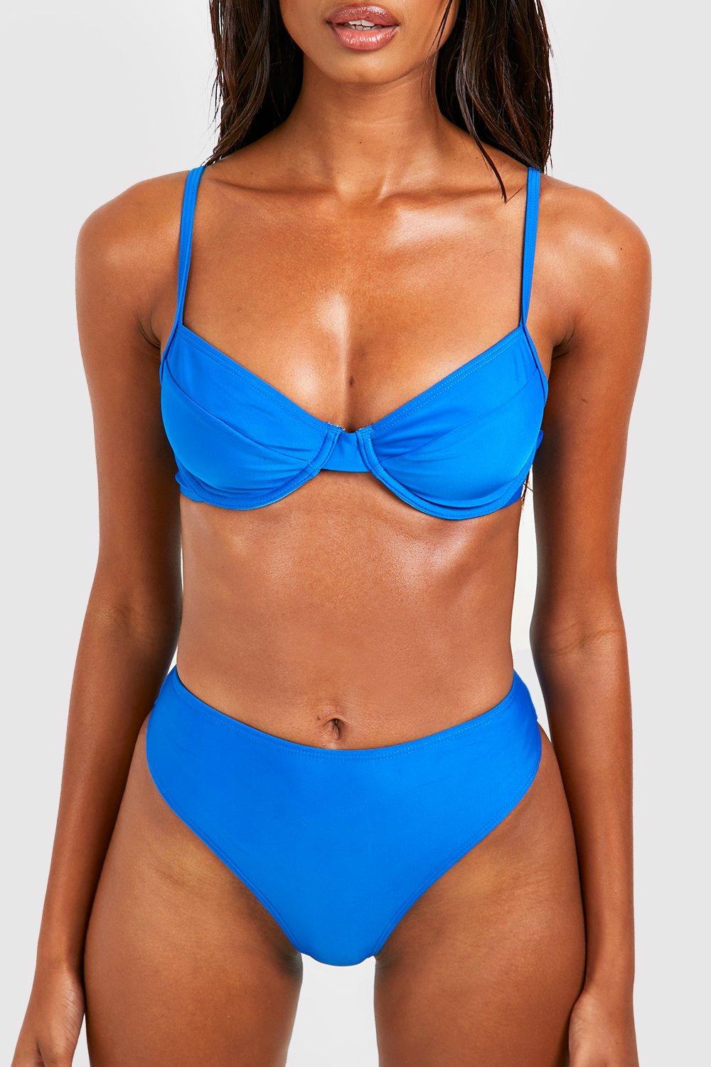 Blue cheap bikini boohoo